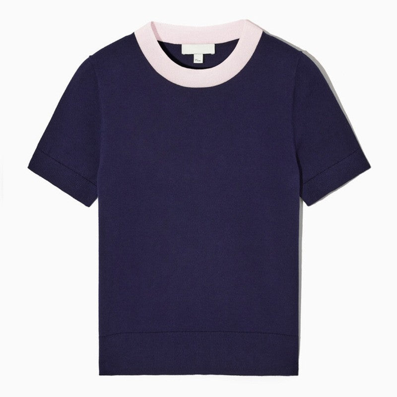 Women's Knitted Short-sleeved Loose And Simple Casual T-shirt Fine Cotton Temperament Commute Top