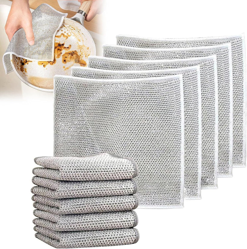 Multipurpose Metal Mesh Cleaning Cloth for Wet and Dry Surface