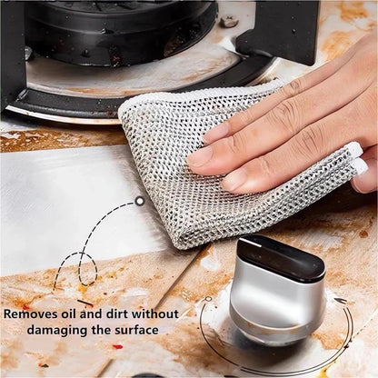 Multipurpose Metal Mesh Cleaning Cloth for Wet and Dry Surface