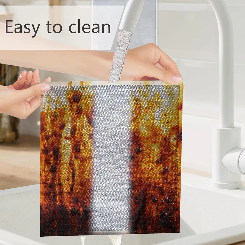 Multipurpose Metal Mesh Cleaning Cloth for Wet and Dry Surface