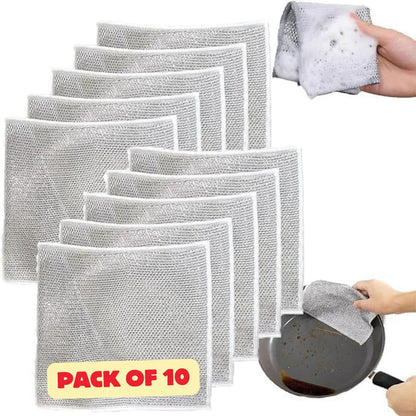 Multipurpose Metal Mesh Cleaning Cloth for Wet and Dry Surface